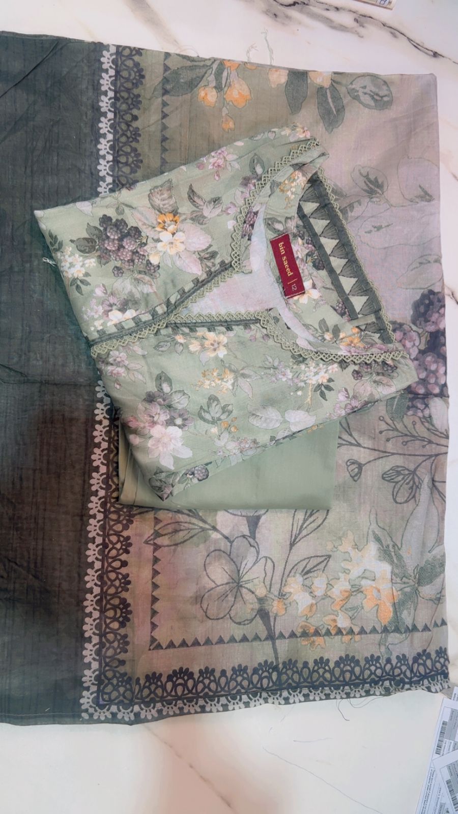 Binsaeed Digital Print Lawn Stitch