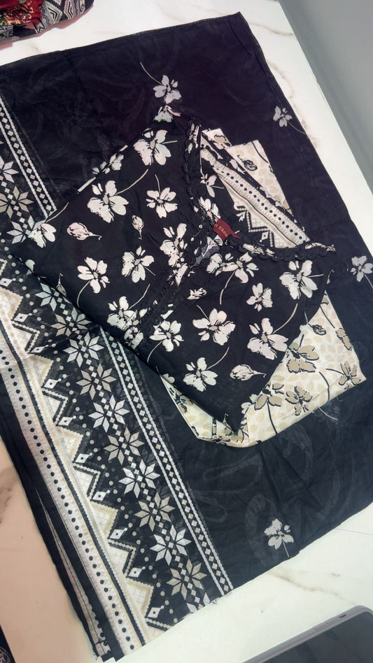 Binsaeed Digital Print Lawn Stitch