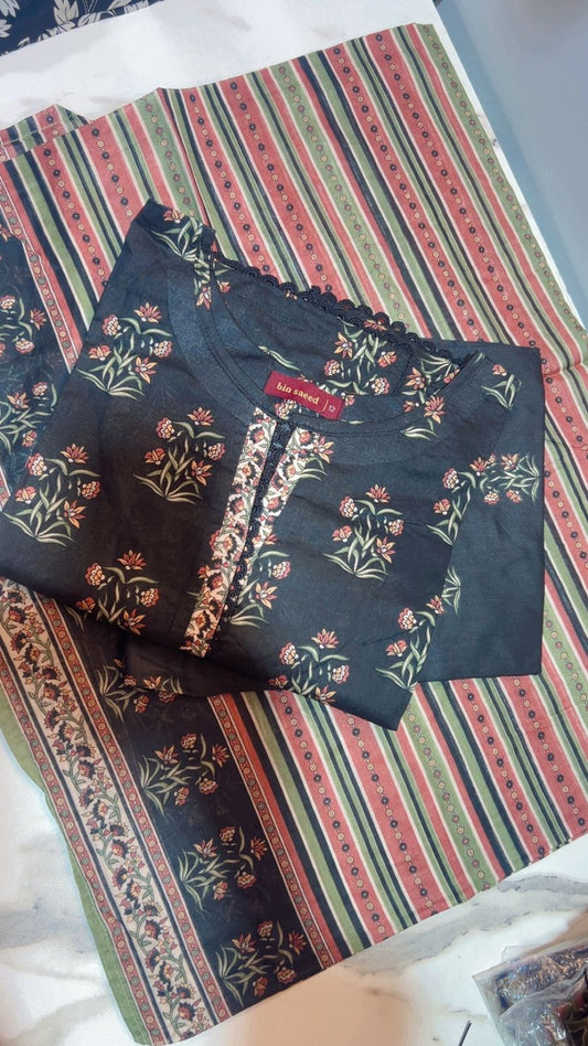 Binsaeed Digital Print Lawn Stitch