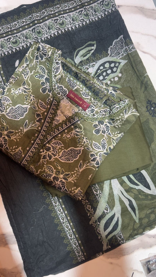 Binsaeed Digital Print Lawn Stitch