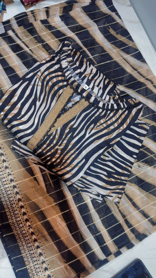 Binsaeed Digital Print Lawn Stitch