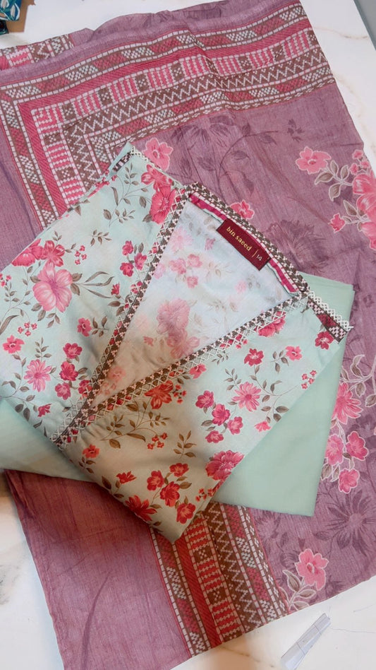 Binsaeed Digital Print Lawn Stitch