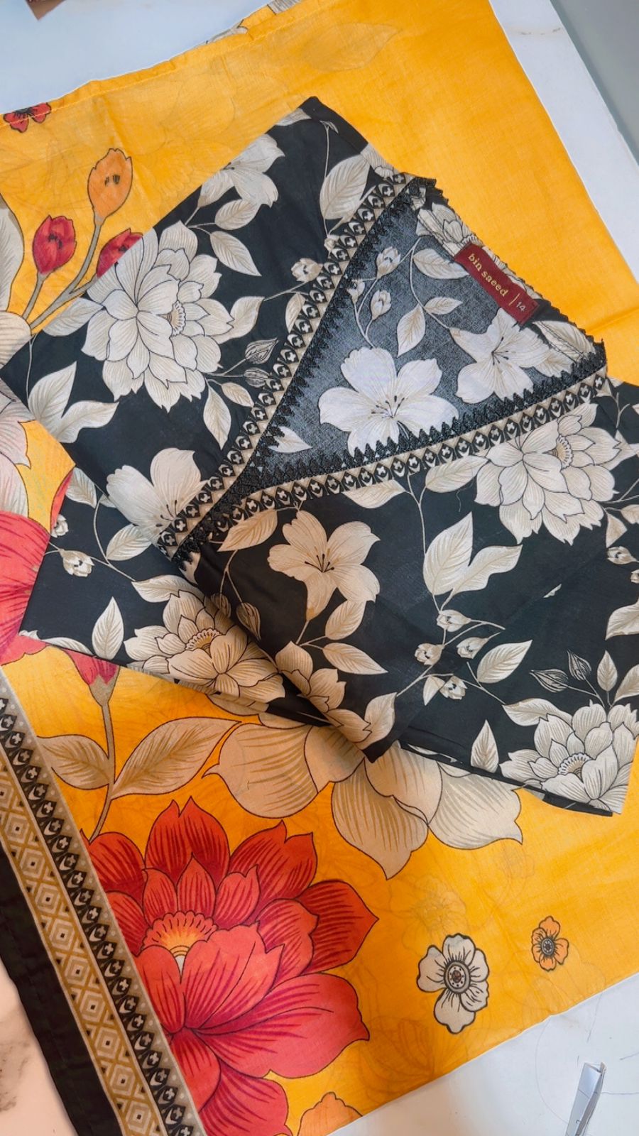 Binsaeed Digital Print Lawn Stitch