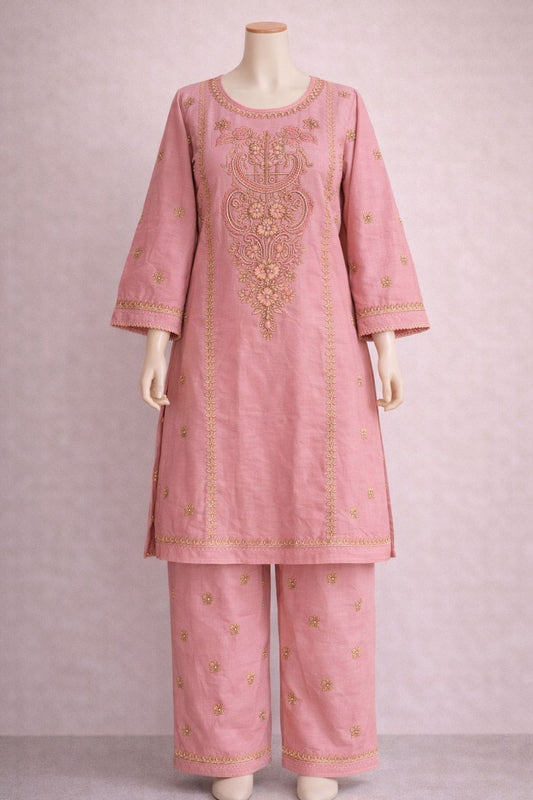 2 Piece Embroidered Suit – Stitched Standard Size