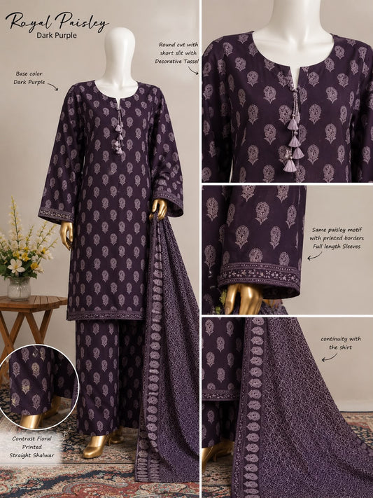 Binsaeed 3 Piece Khaddar Stitch New