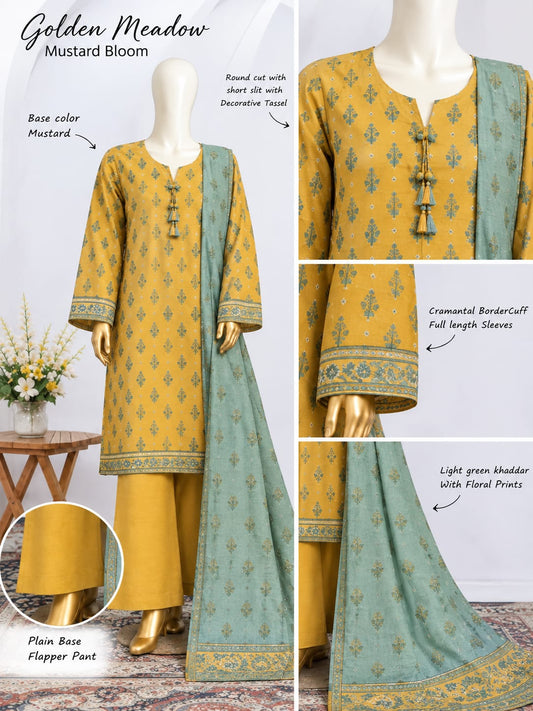 Binsaeed 3 Piece Khaddar Stitch New Arrival