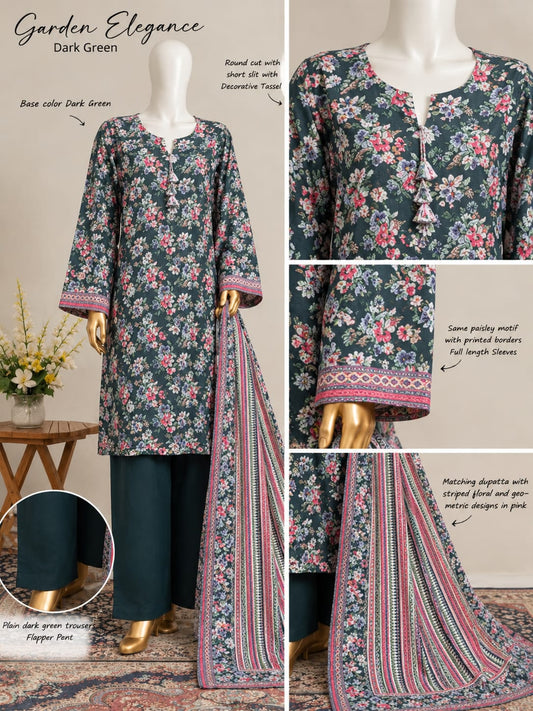 Binsaeed 3 Piece Khaddar Stitch New Arrival