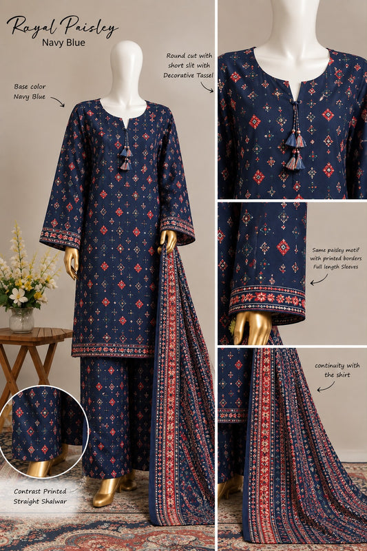 Binsaeed 3 Piece Khaddar Stitch New Arrival