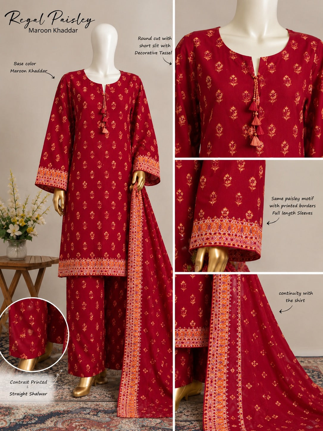 Binsaeed 3 Piece Khaddar Stitch New Arrival