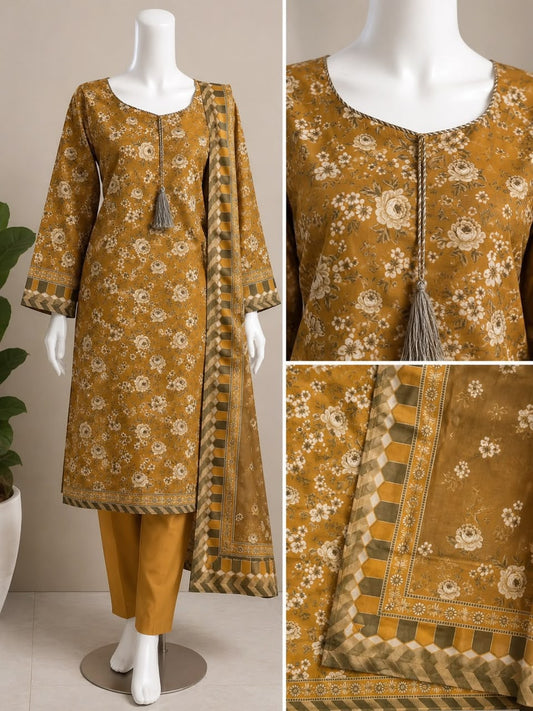 Binsaeed 3 Piece Khaddar Stitch New Arrival