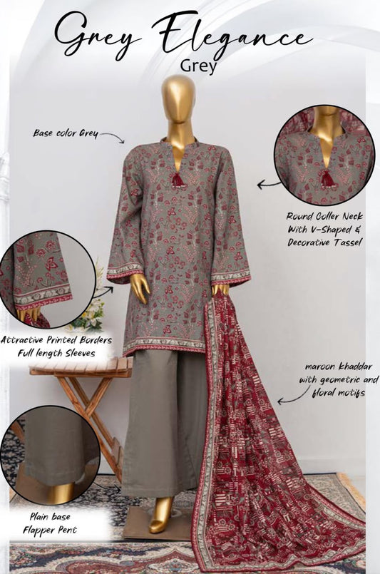 Binsaeed 3 Piece Khaddar Stitch New Arrival