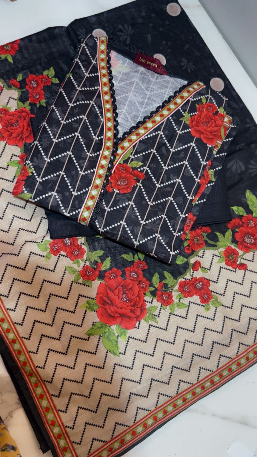 Binsaeed 3 Piece Khaddar Stitch