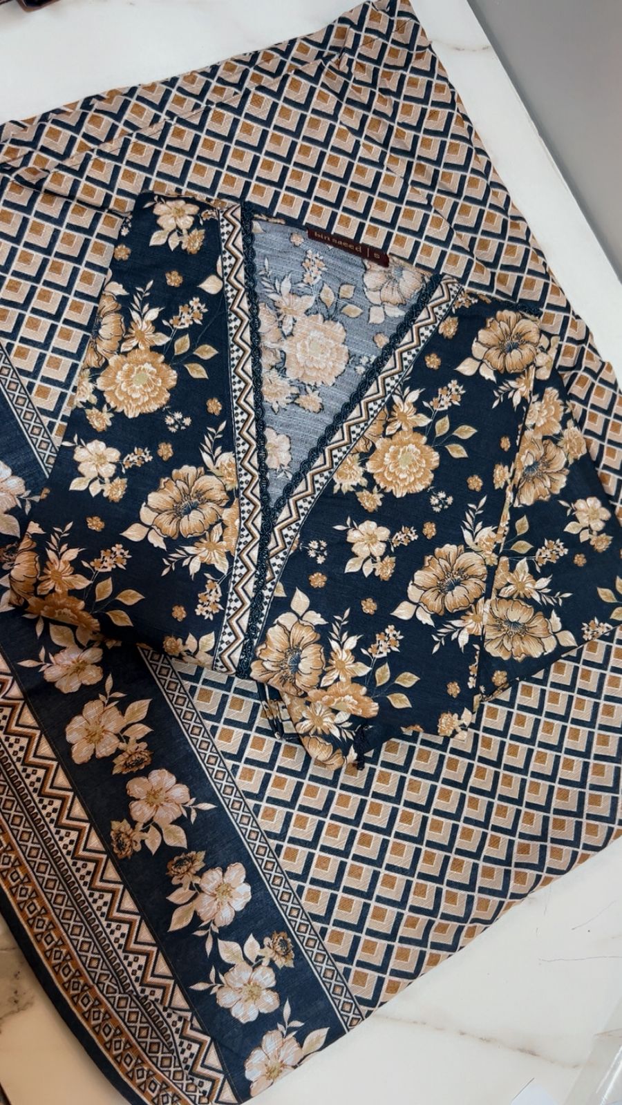 Binsaeed 3 Piece Khaddar Stitch 036