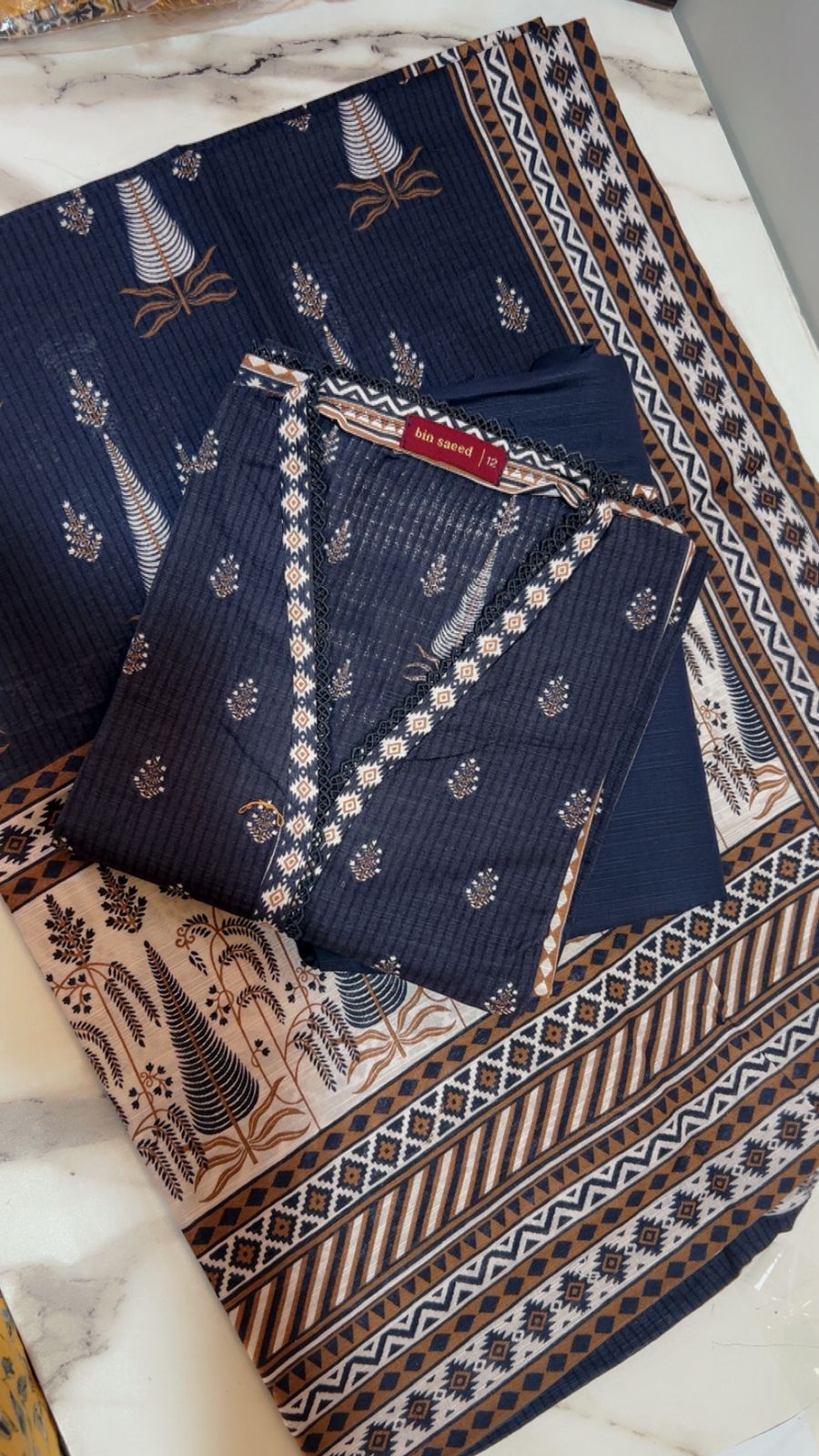 Binsaeed 3 Piece Khaddar Stitch 038