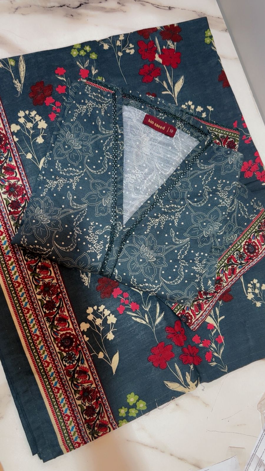 Binsaeed 3 Piece Khaddar Stitch 039