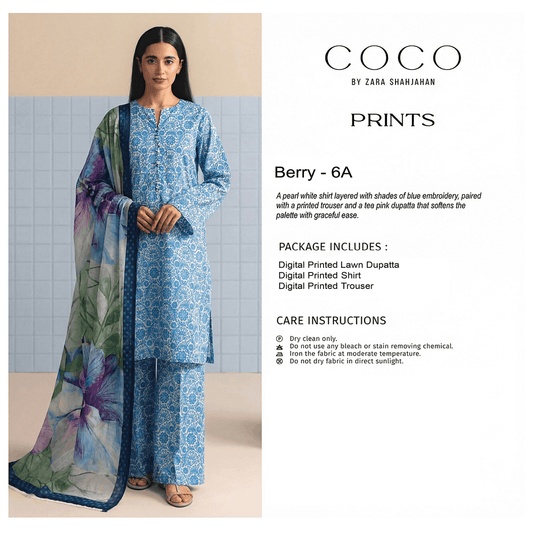 Coco Unstitch 3 piece Lawn 6A