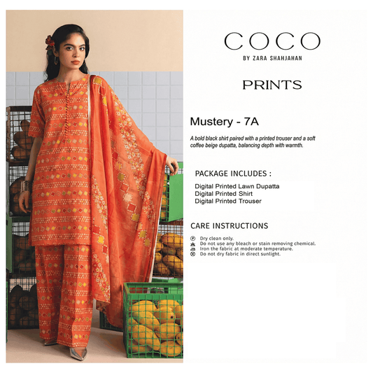 Coco Unstitch 3 piece Lawn 7A