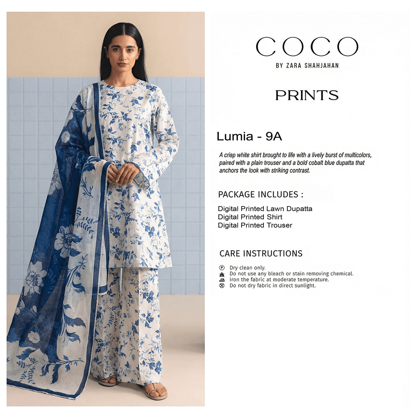 Coco Unstitch 3 piece Lawn 9A