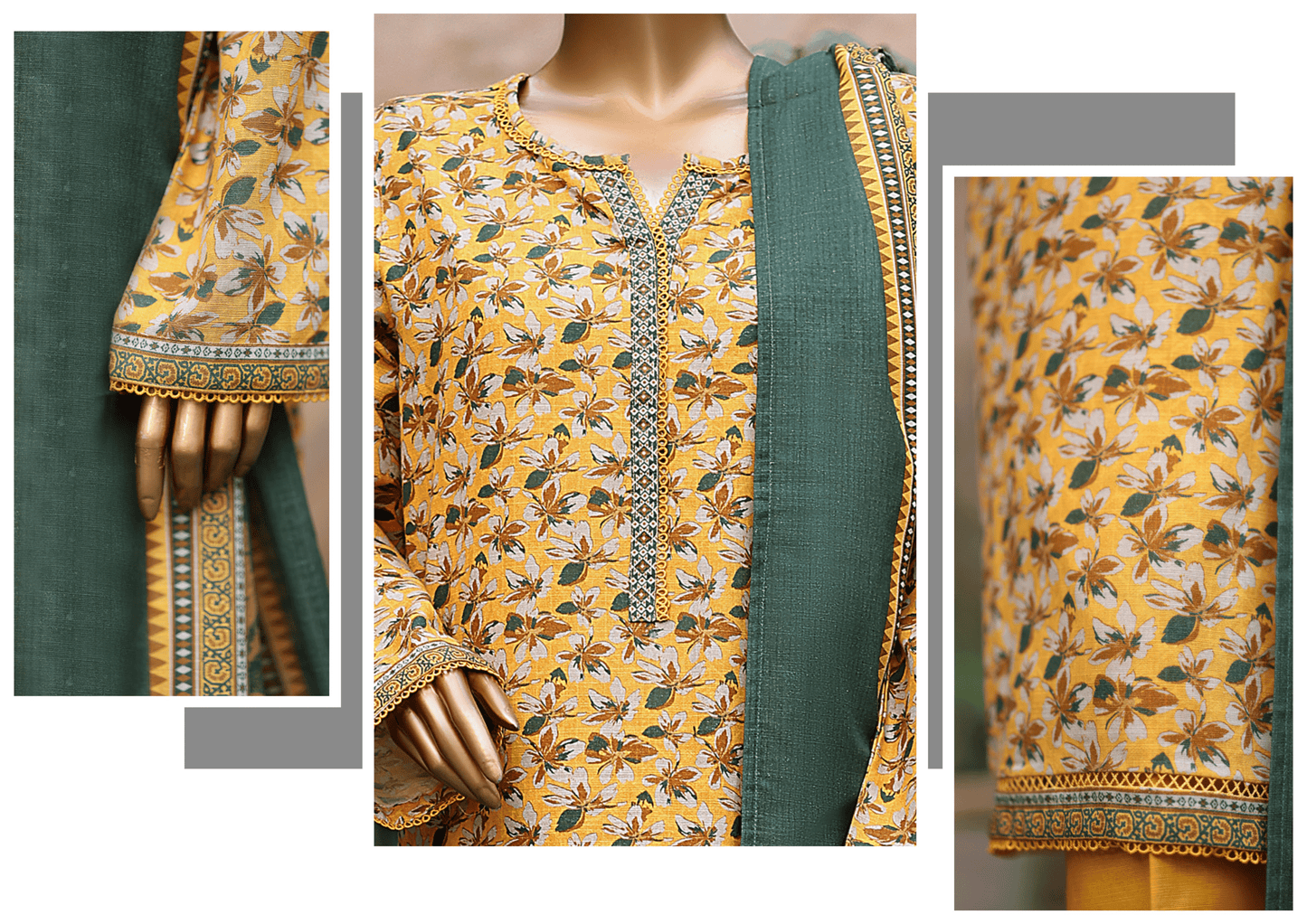 Binsaeed 3 Piece Khaddar Stitch 113