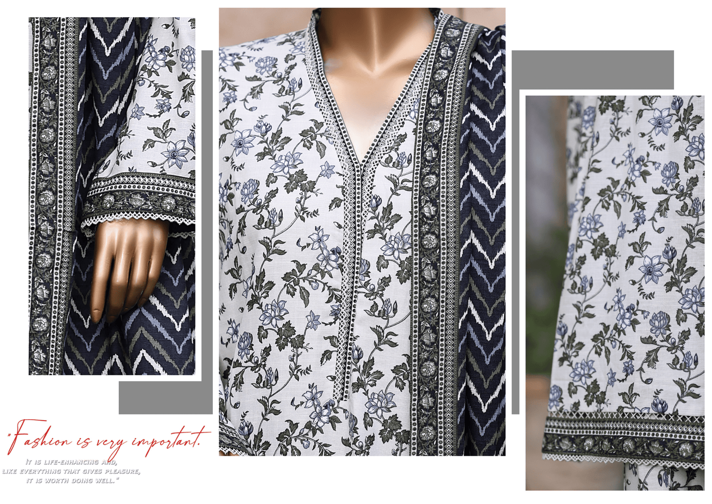 Binsaeed 3 Piece Khaddar Stitch 115