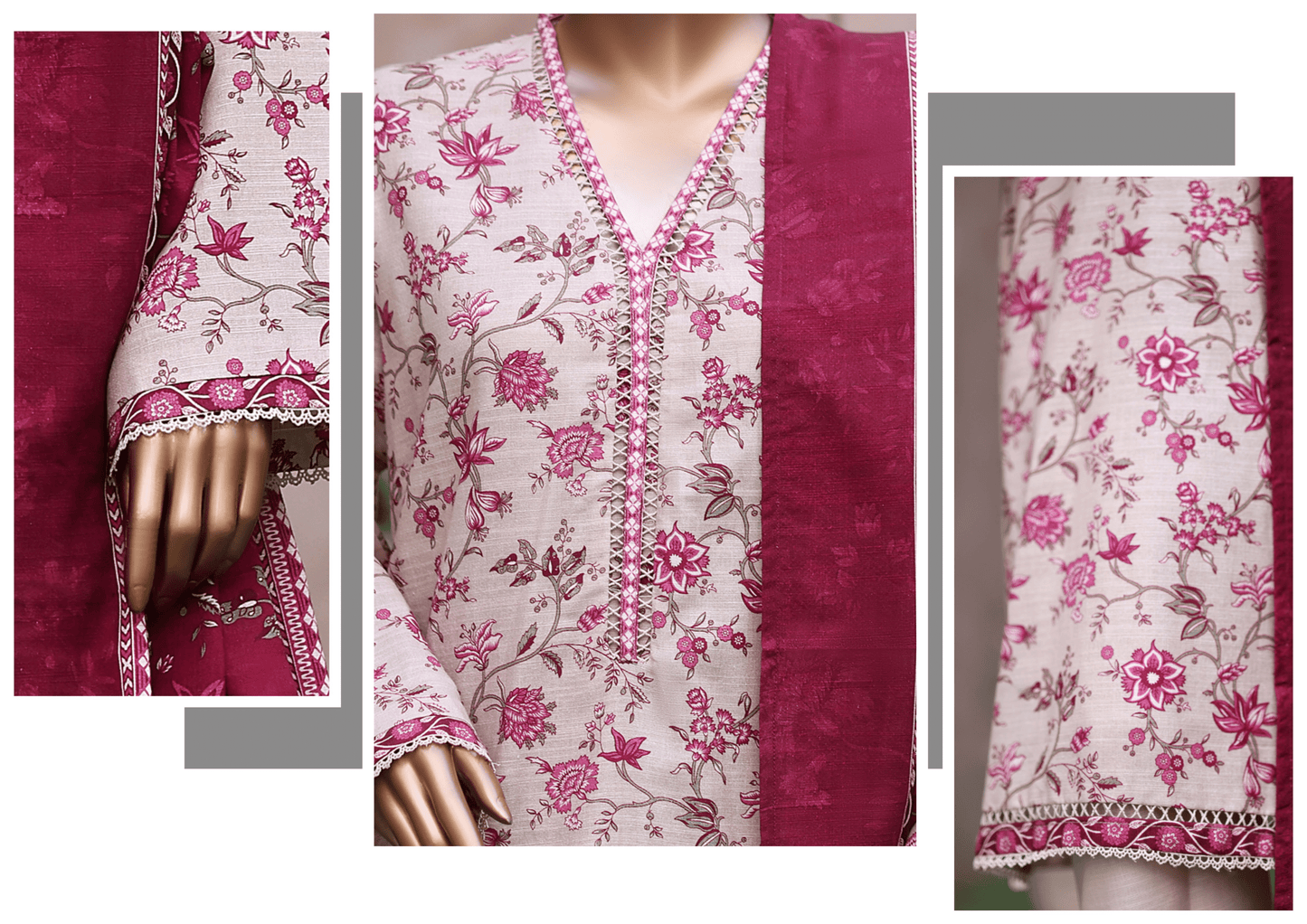 Binsaeed 3 Piece Khaddar Stitch 115