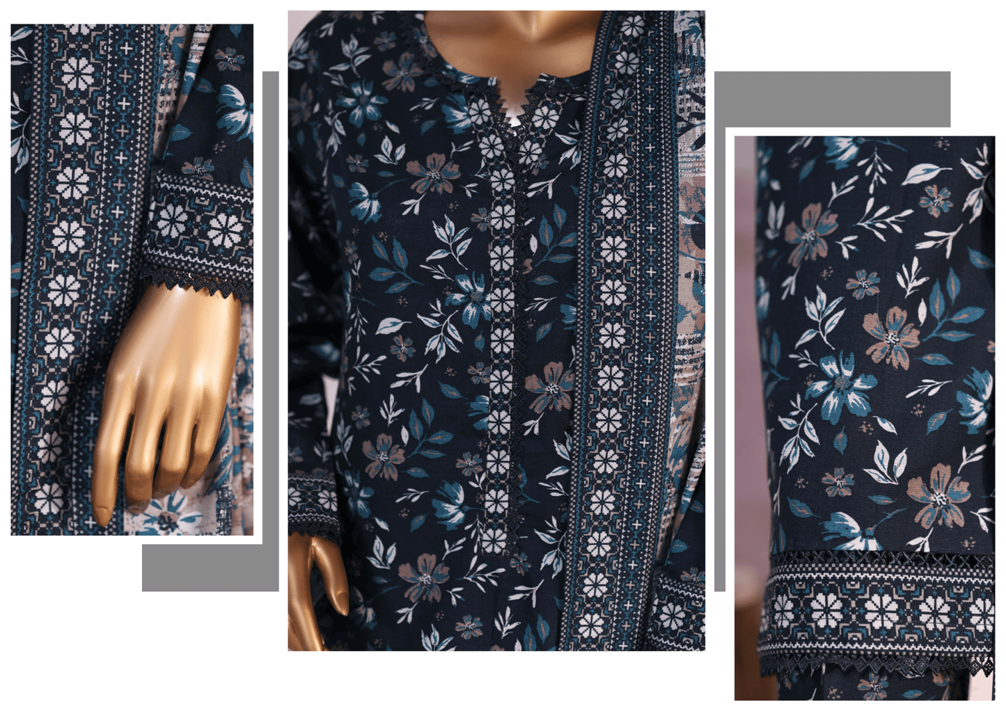 Binsaeed 3 Piece Khaddar Stitch 111