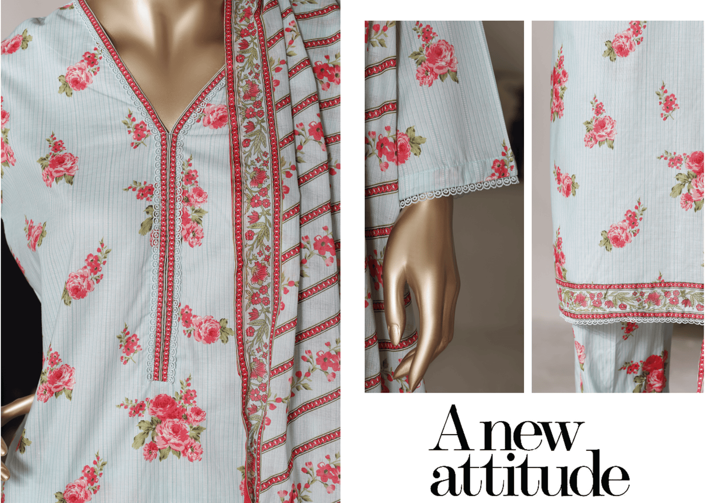 Binsaeed 3 Piece Lawn Stitch