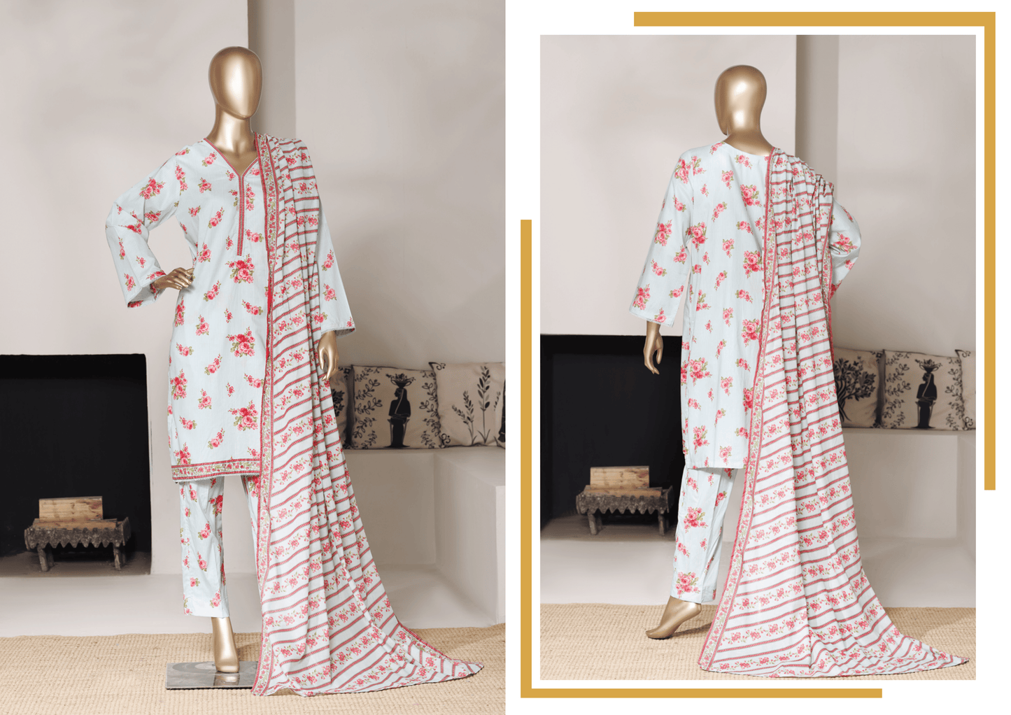 Binsaeed 3 Piece Lawn Stitch