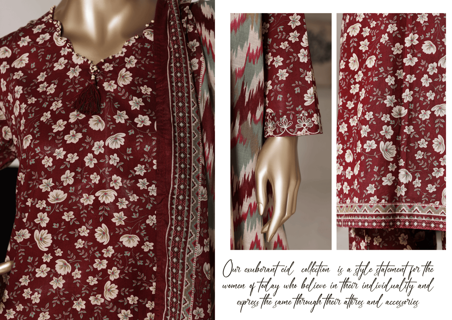 Binsaeed 3 Piece Lawn Stitch