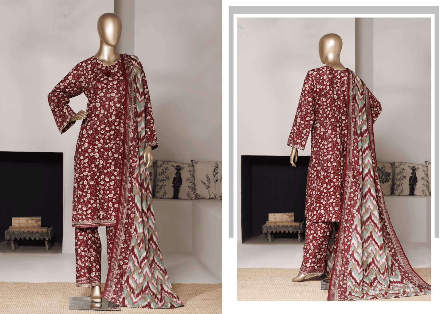 Binsaeed 3 Piece Lawn Stitch