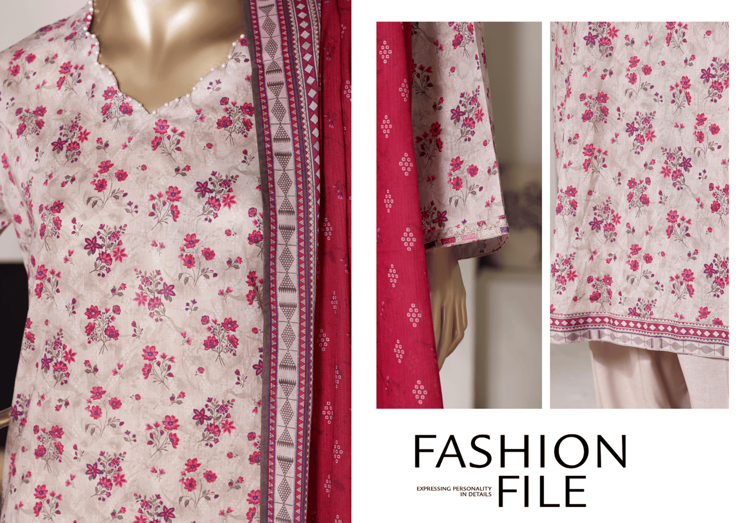 Binsaeed 3 Piece Lawn Stitch